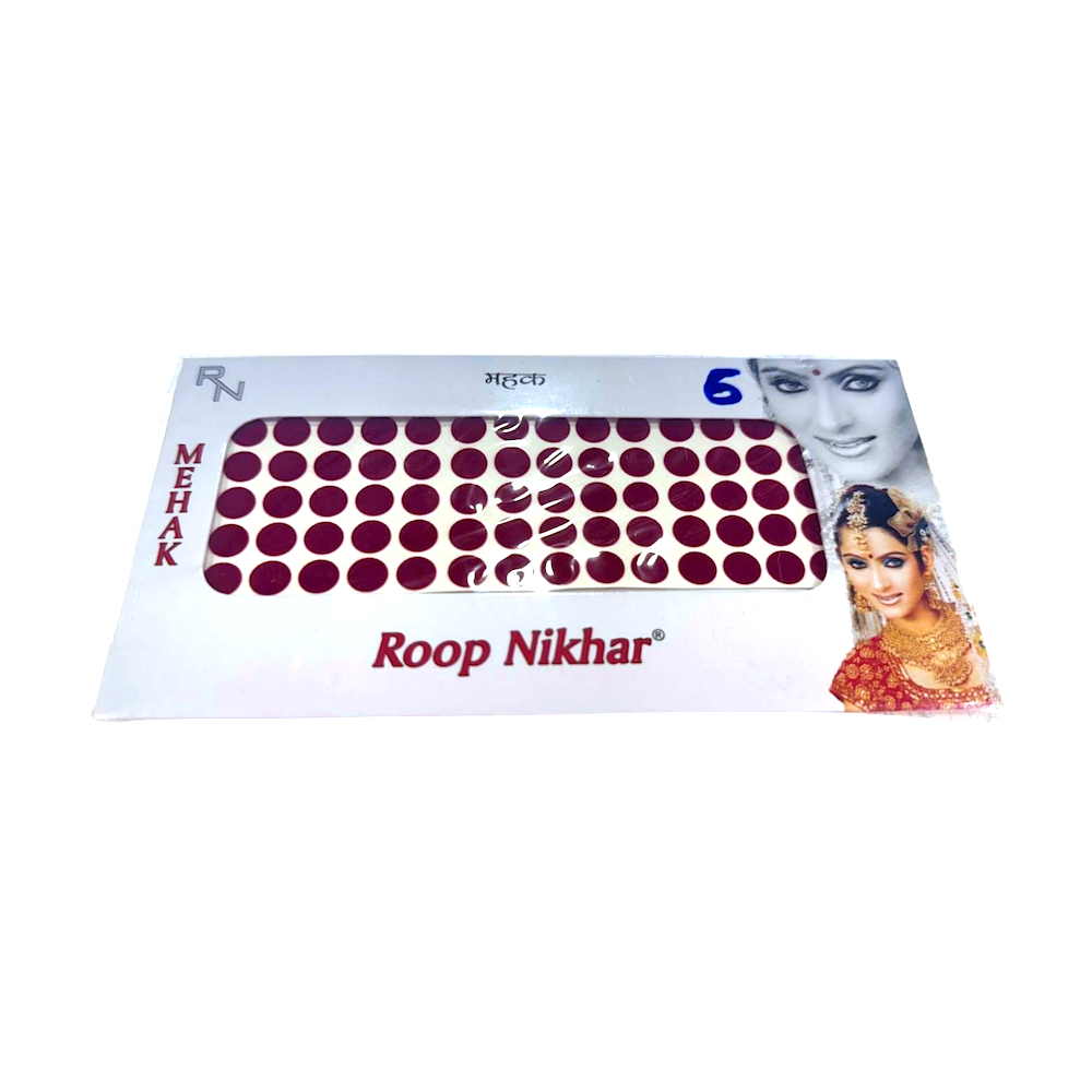 Bindis de la india redondos color granate