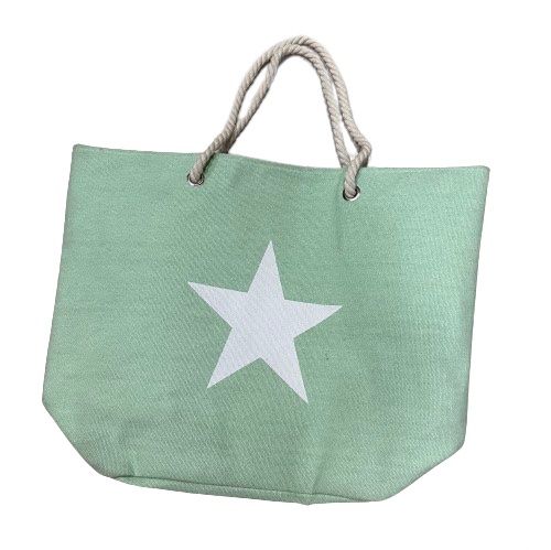 Bolsa playera con estrella y asas de cuerda