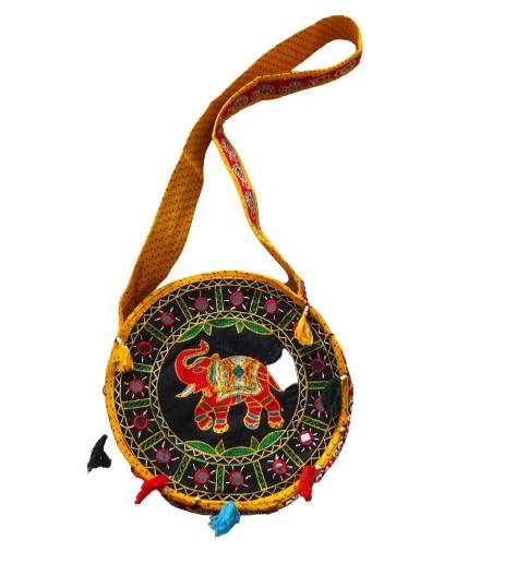 Bolso boho bandolera redondo de la india