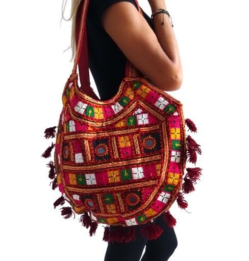 Bolso étnico con espejitos de la India