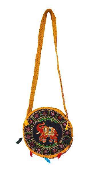 Bolso boho bandolera redondo de la india