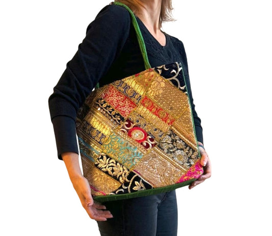 Bolso bohemio de telas colores