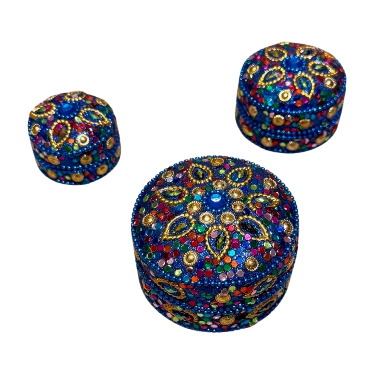 Cajitas indias de decoración brillantes