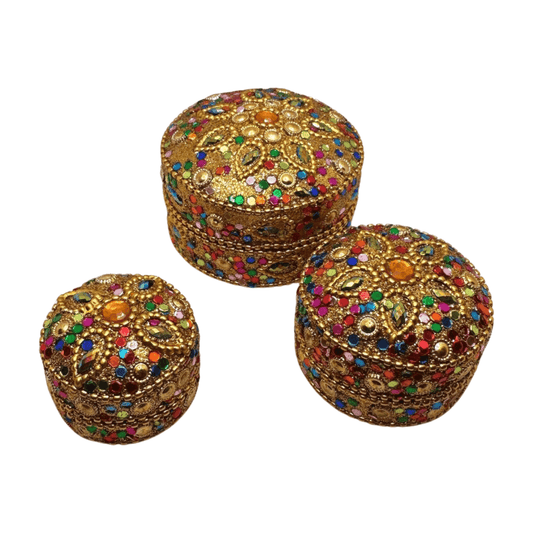 Cajitas indias de decoración brillantes