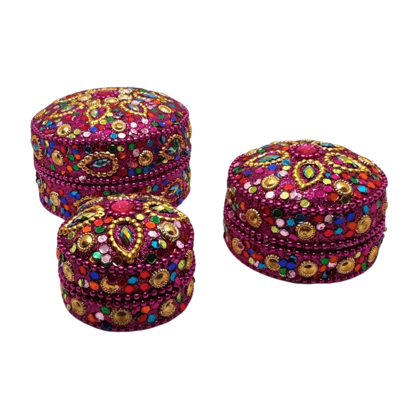 Cajitas indias de decoración brillantes
