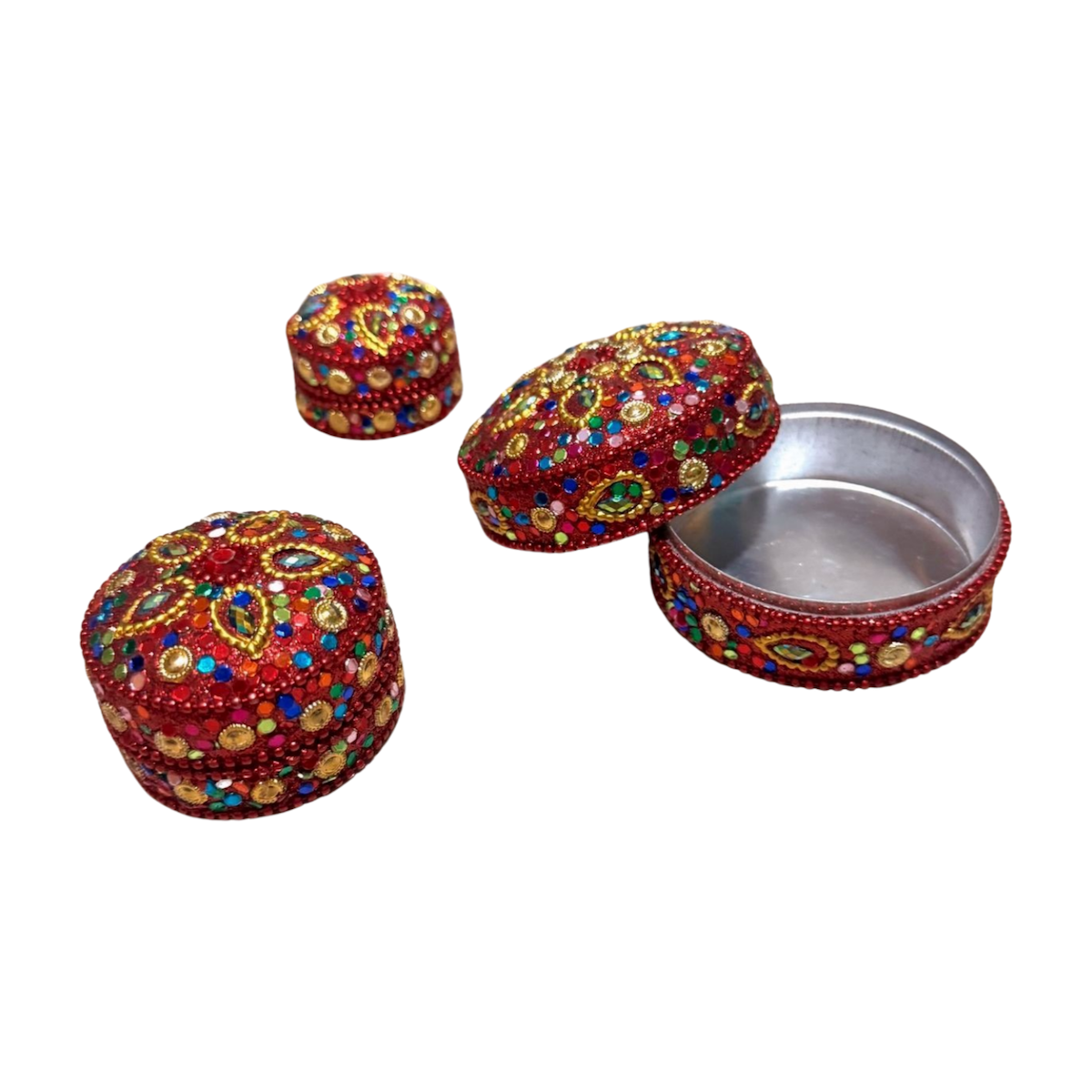 Cajitas indias de decoración brillantes