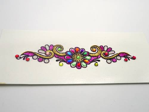 Tatuajes adhesivos de India color fucsia