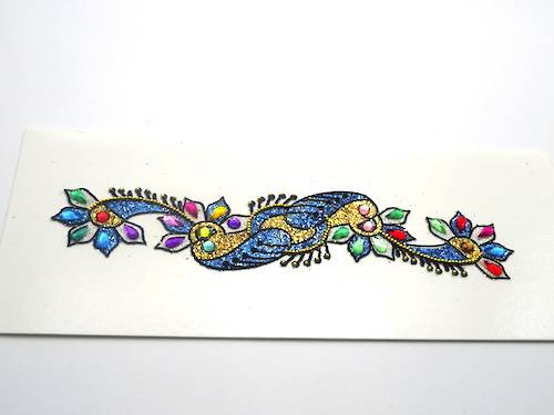 Tatuajes adhesivos de India color azul