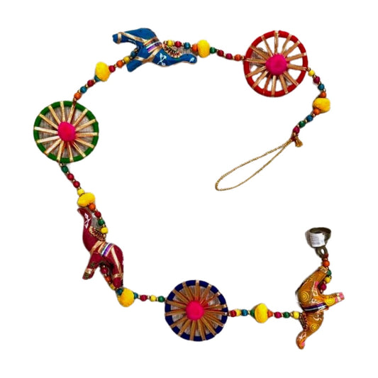 Móvil decorativo con chakras y  elefantes colores