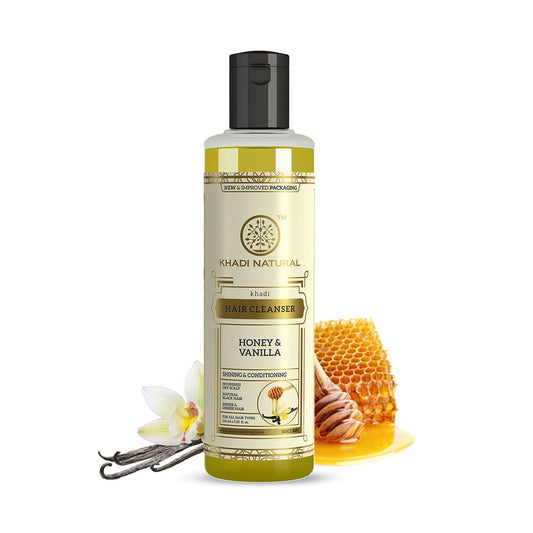 Champú ayurveda KHADI natural de miel y vainilla