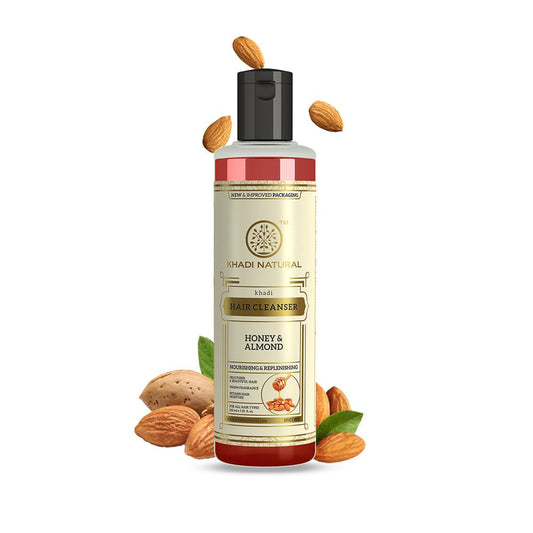 Champú ayurveda KHADI natural de miel y aceite de almendras