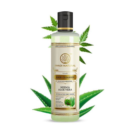 Champú ayurveda KHADI natural de neem y aloe vera