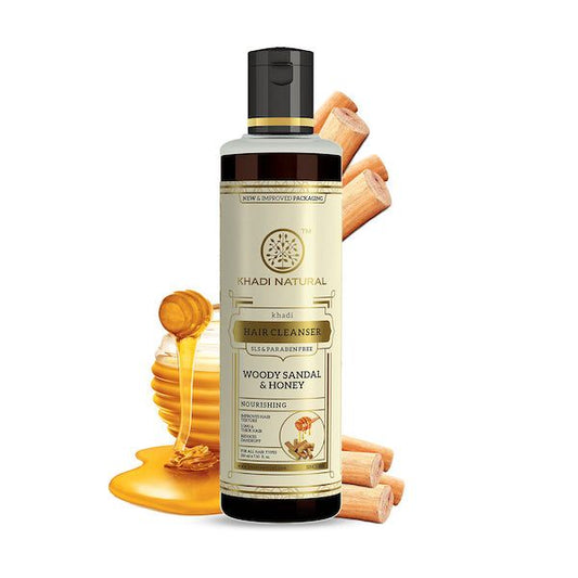 Champú ayurveda KHADI natural de sándalo y miel