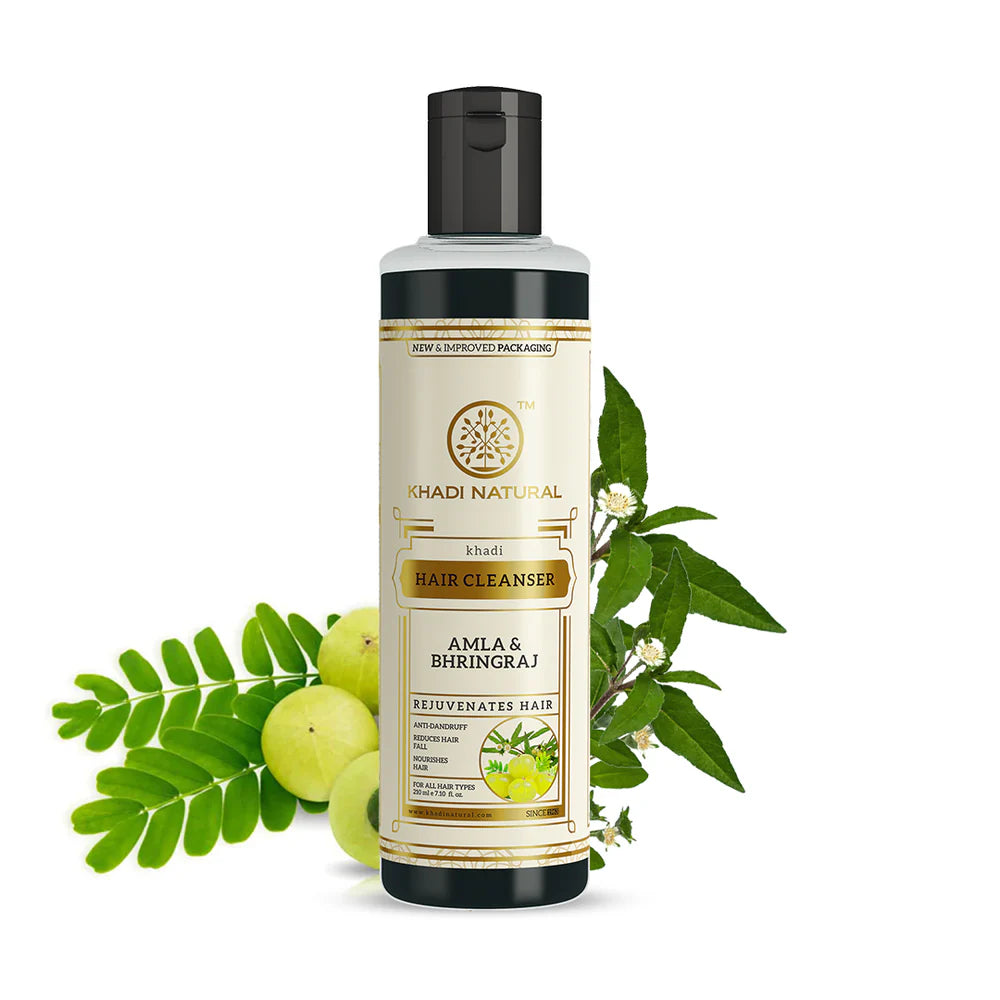 Champú ayurvédico KHADI natural de AMLA Y BHRINGRAJ