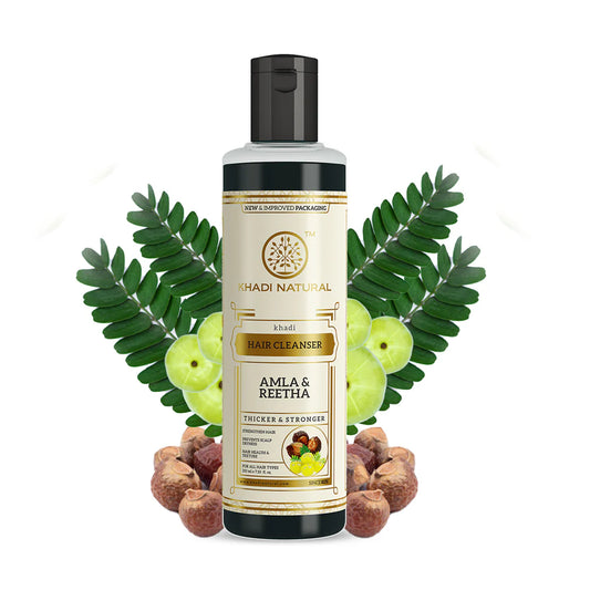 Champú ayurvédico KHADI natural de AMLA Y REETHA