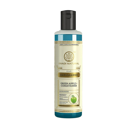 Champú ayurvédico KHADI natural de MANZANA VERDE + ACONDICIONADOR