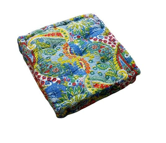 Cojín de meditación étnico indio estampado