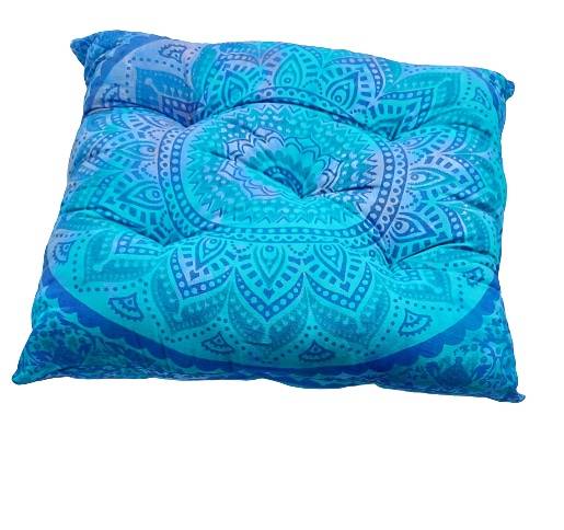 Cojín de meditación étnico indio mandala