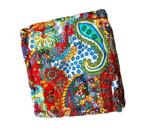 Cojín de meditación étnico indio estampado