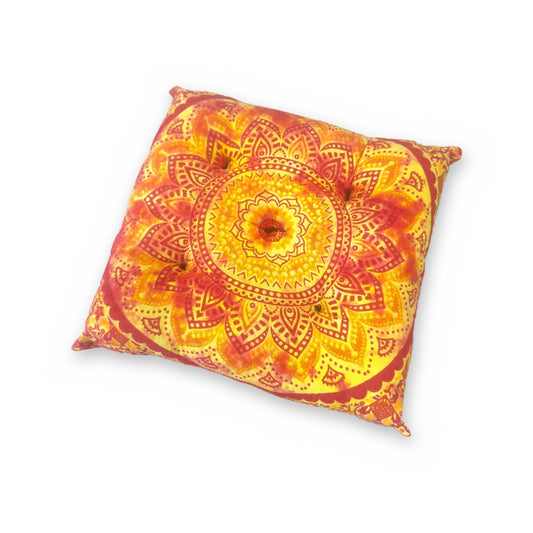 Cojín de meditación étnico indio mandala