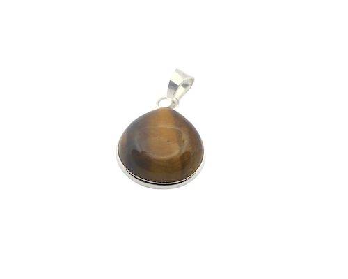 Colgante de Plata con lágrima de ojo de tigre