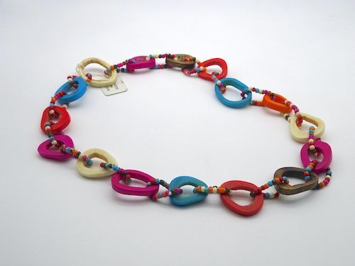 Collar de Bisutería india nubes de color