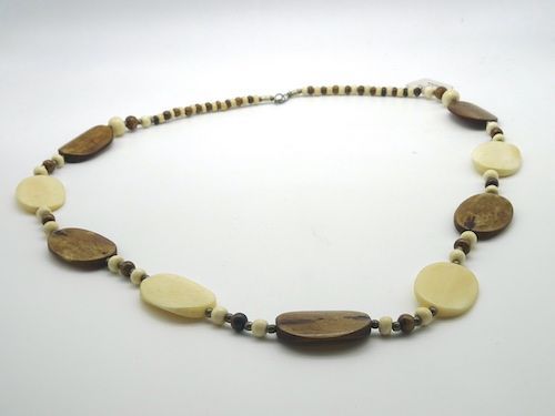 Collar de Bisutería india losetas bicolor