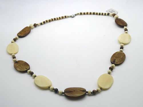 Collar de Bisutería india losetas bicolor