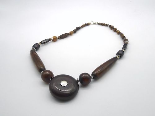 Collar de Bisutería india étnico marrón