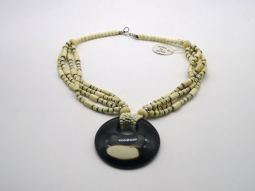 Collar de Bisutería india medallón étnico