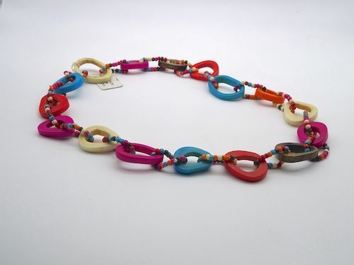 Collar de Bisutería india nubes de color