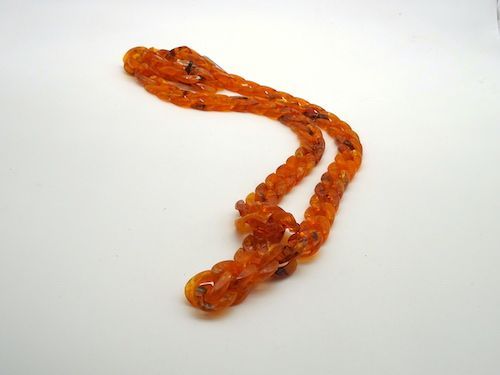 Collar de Bisutería india de eslabones naranjas