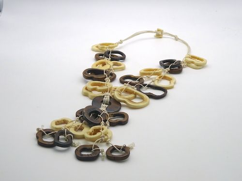 Collar de Bisutería india cuerda con cuentas