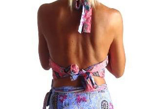 Top reversible de seda