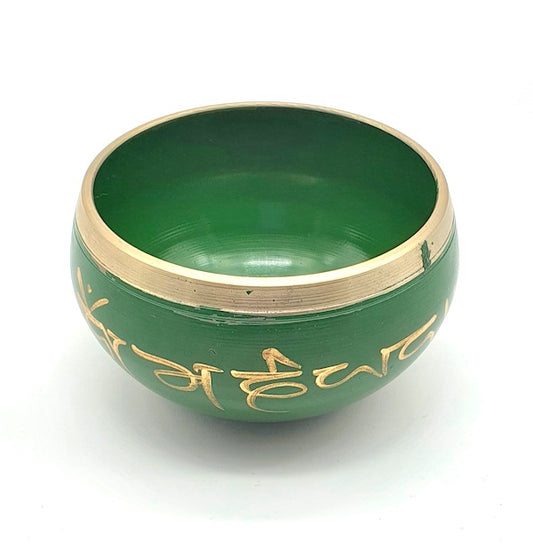 Cuenco tibetano verde de siete metales