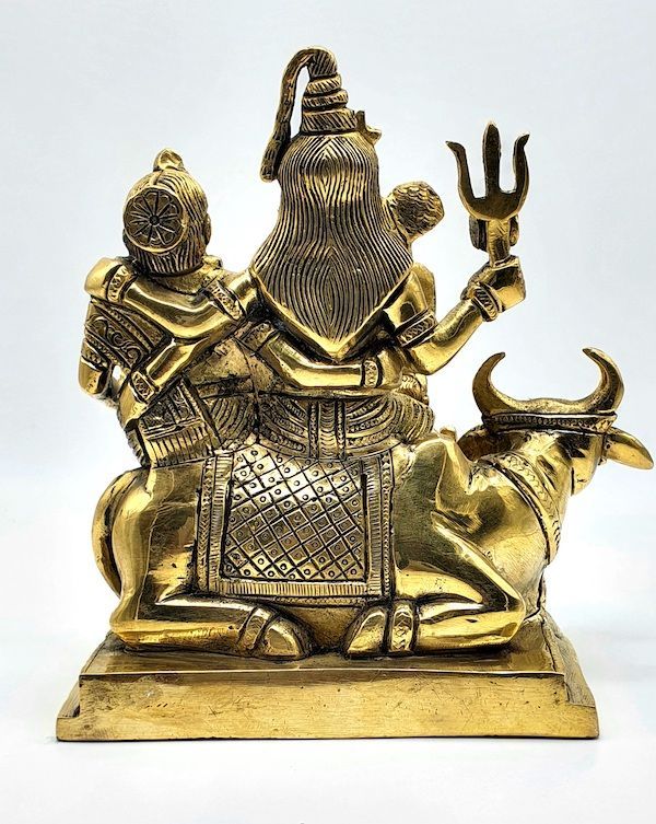 Figura de bronce familia de Ganesh