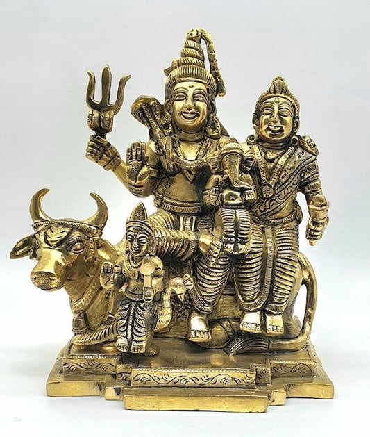 Figura de bronce familia de Ganesh