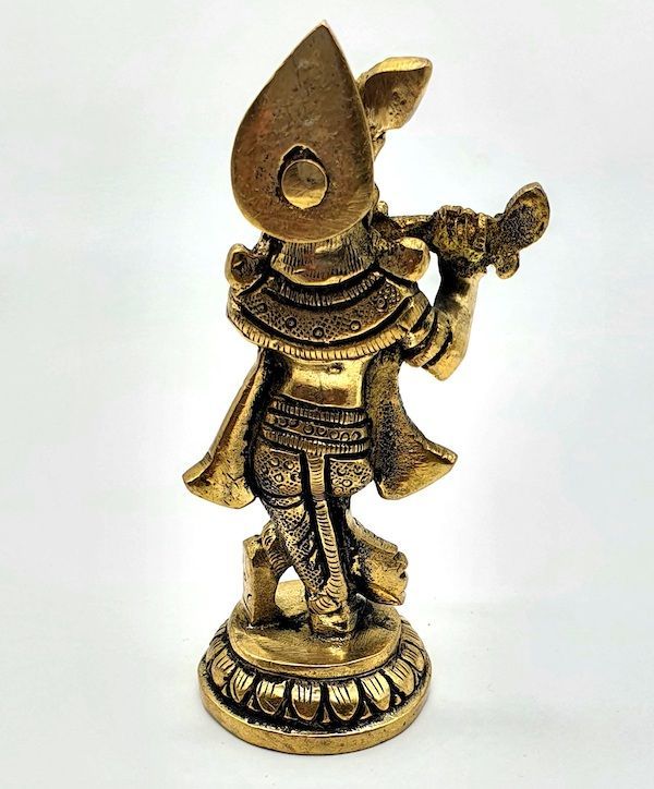 Estatua de bronce del dios hindú Krishna