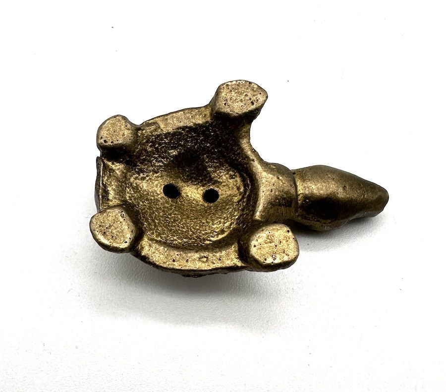 Figura incesario tortuga de bronce