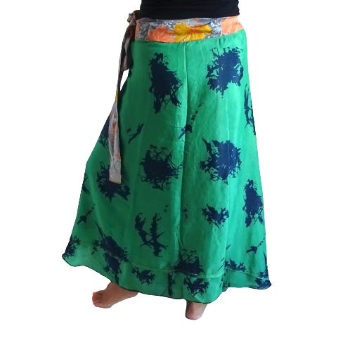 Falda pareo india sedosa reversible