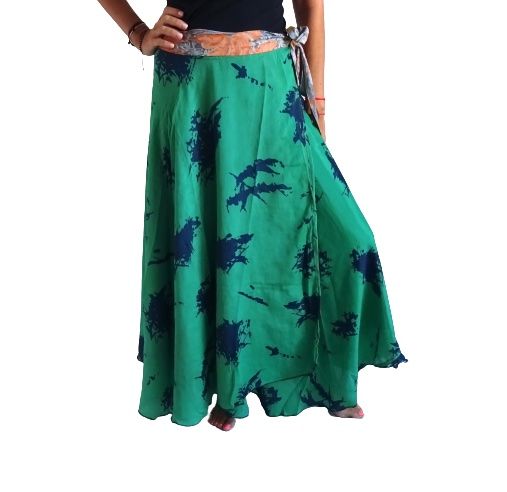 Falda pareo india sedosa reversible