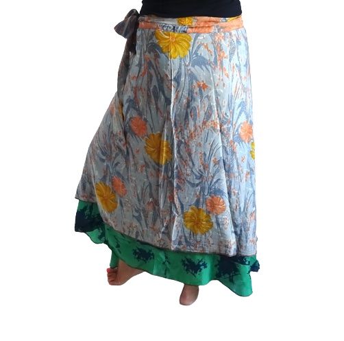 Falda pareo india sedosa reversible