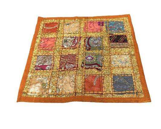 Funda de cojín étnico indio patchwork CAMEL