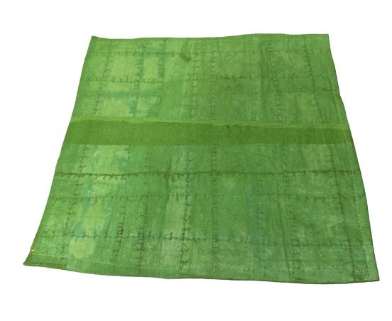 Funda de cojín étnico indio bordado patchwork VERDE