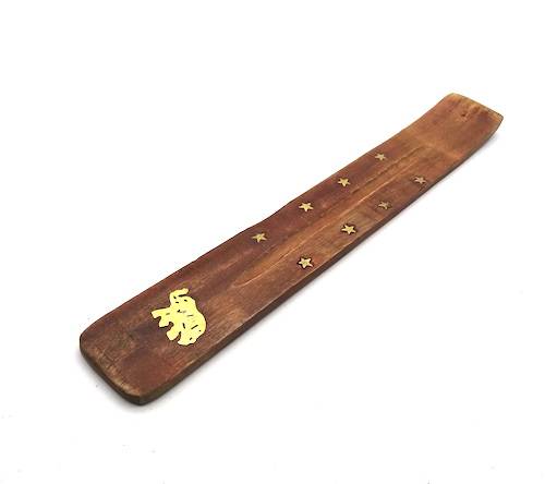 Incensario de madera indio con elefante