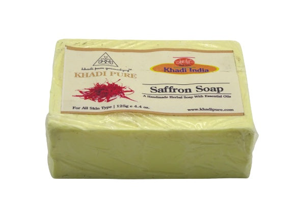 Jabón de AZAFRÁN con aceites esenciales KHADI NATURAL