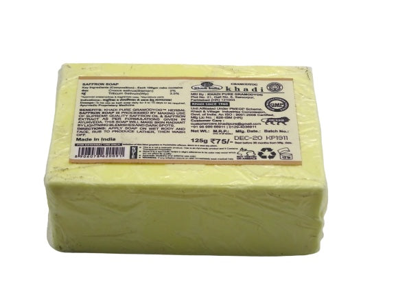 Jabón de AZAFRÁN con aceites esenciales KHADI NATURAL