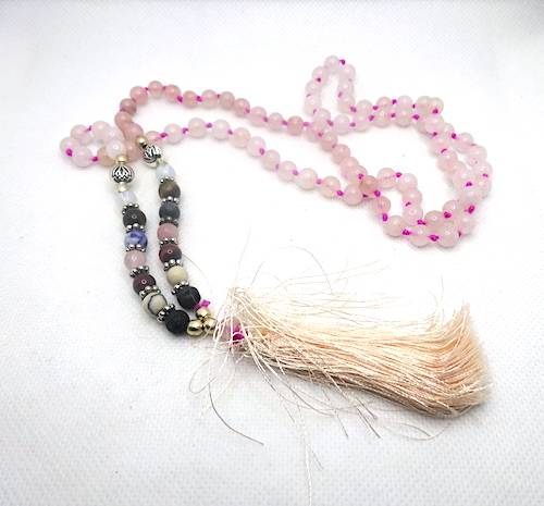 Mala de minerales naturales de CUARZO ROSA