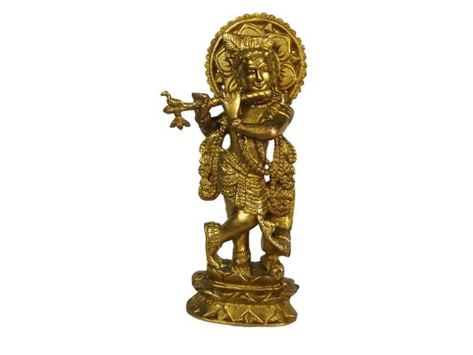 Estatua de bronce del dios hindú Krishna