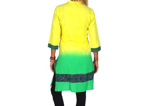 Camisola étnica (kurti) de algodón
